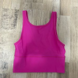 Lululemon power pivot ribbed tank top size 6, SONIC Pink